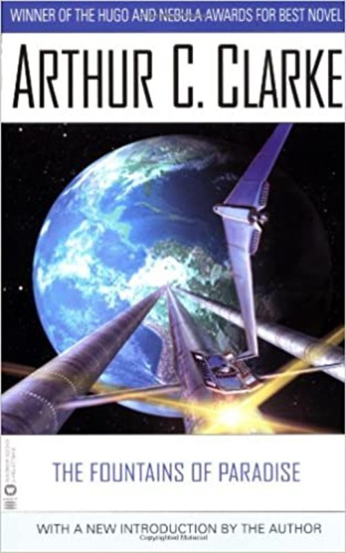 Book cover for "The Fountains of Paradise" by Arthur C. Clarke