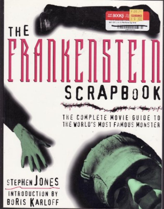 Book cover for "The Frankenstein Scrapbook" by Stephen Jones