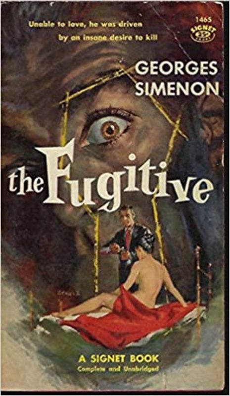 Book cover for "The Fugitive" by Georges Simenon