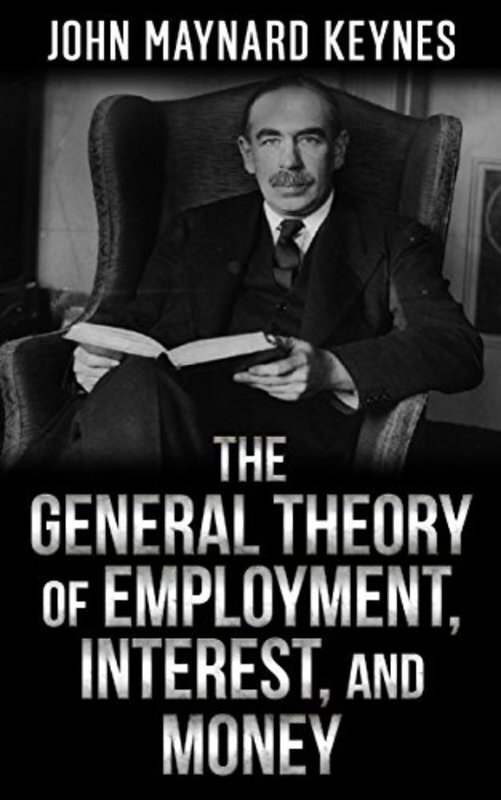 Book cover for "The General Theory of Employment, Interest, and Money" by John Maynard Keynes