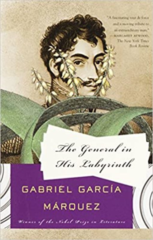 Book cover for "The General in His Labyrinth" by Gabriel Garcia Marquez