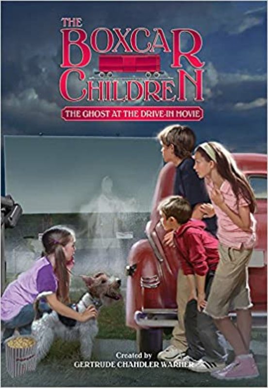 Book cover for "The Ghost At The Drive-In Movie" by Gertrude Chandler Warner