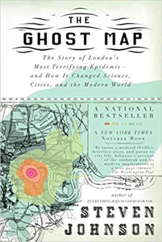 Book cover for "The Ghost Map" by Steven Johnson