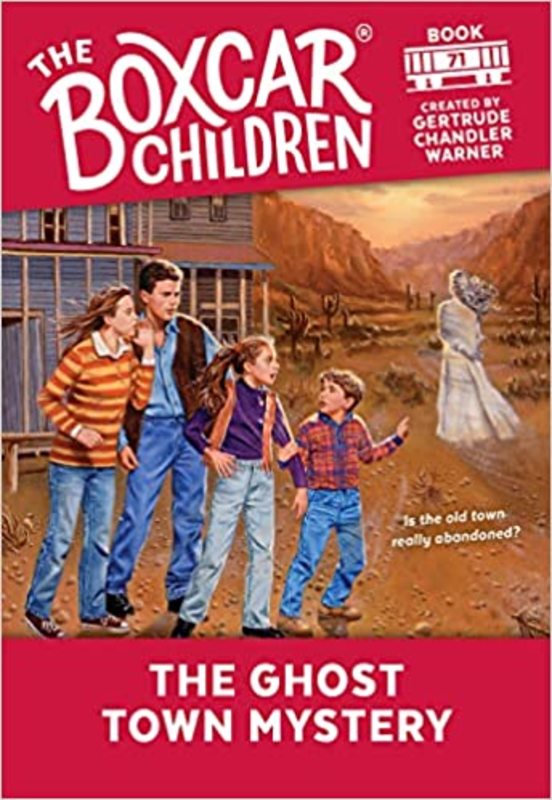 Book cover for "The Ghost Town Mystery" by Gertrude Chandler Warner