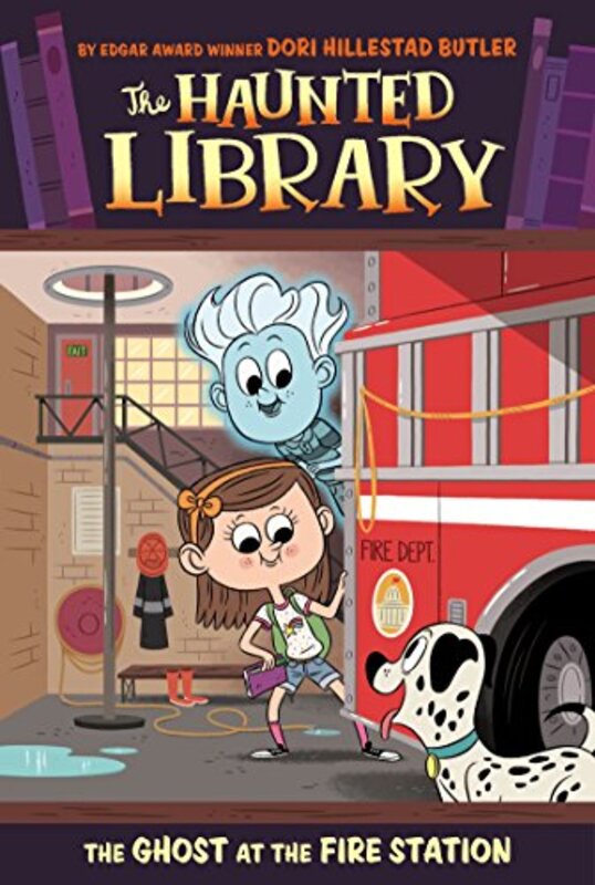 Book cover for "The Ghost at the Fire Station" by Dori Hillestad Butler