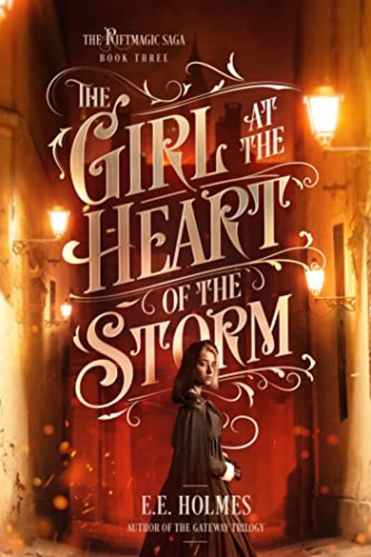 Book cover for "The Girl at the Heart of the Storm" by EE Holmes