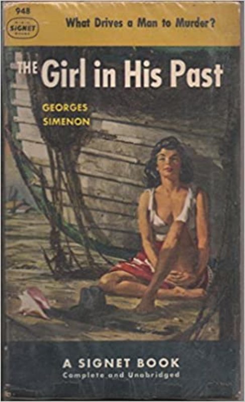 Book cover for "The Girl in His Past" by Georges Simenon
