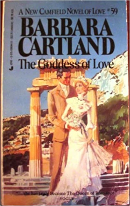 Book cover for "The Goddess of Love" by Barbara Cartland