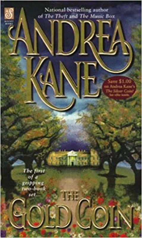 Book cover for "The Gold Coin" by Andrea Kane