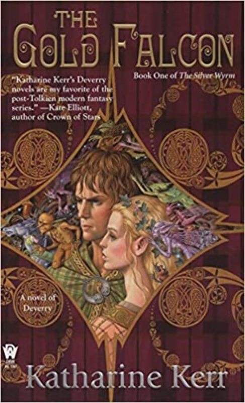 Book cover for "The Gold Falcon" by Katharine Kerr