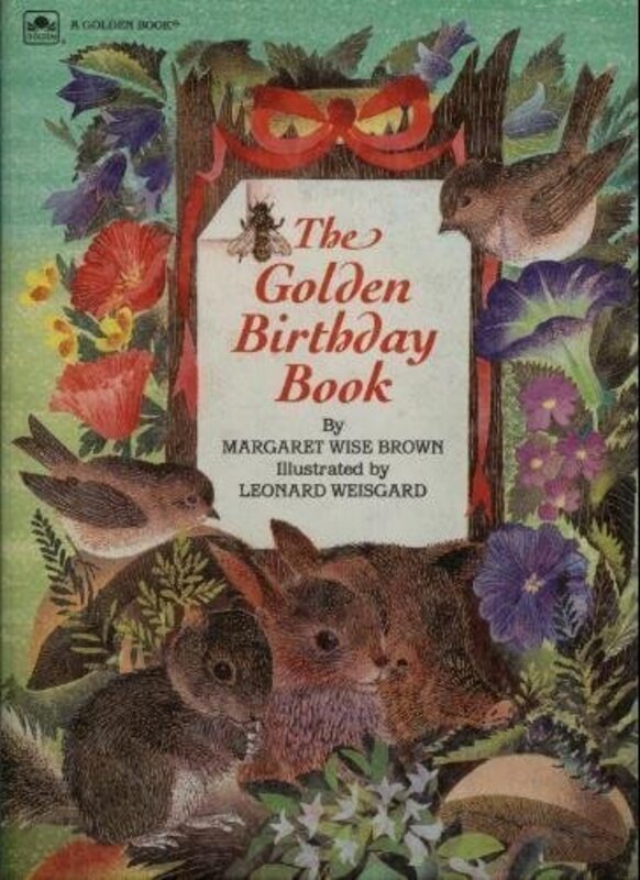 Book cover for "The Golden Birthday Book" by Margaret Wise Brown