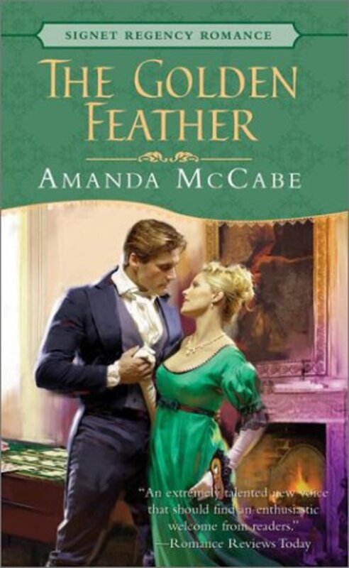 Book cover for "The Golden Feather" by Amanda McCabe
