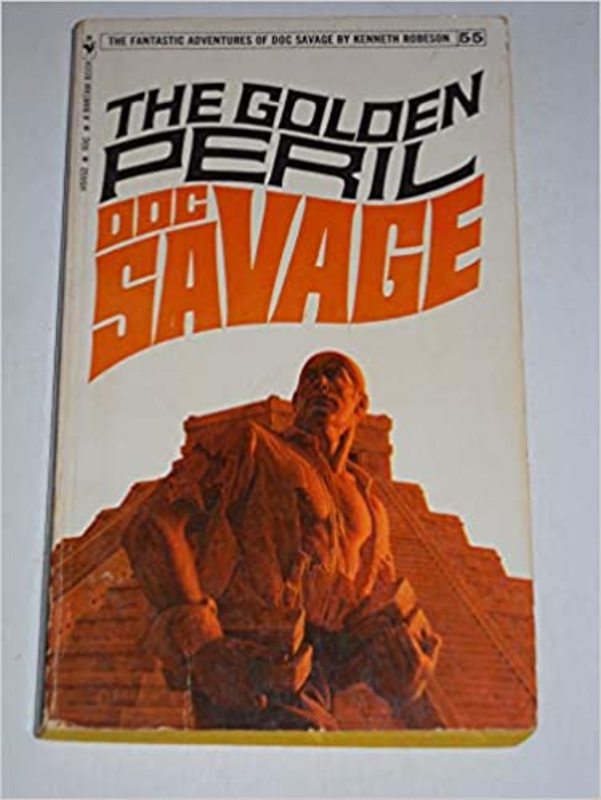 Book cover for "The Golden Peril" by Lester Dent