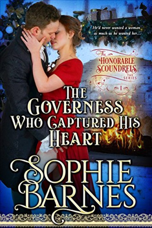 Book cover for "The Governess Who Captured His Heart" by Sophie Barnes