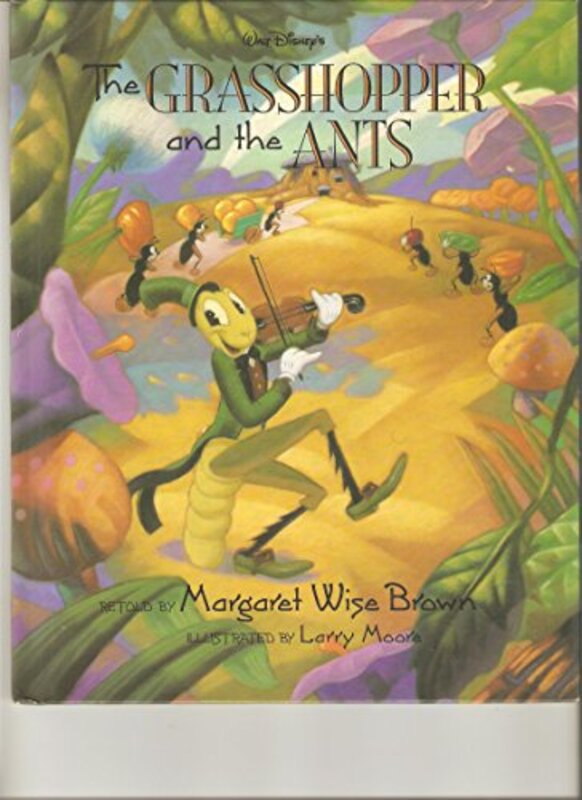 Book cover for "The Grasshopper and the Ants" by Margaret Wise Brown