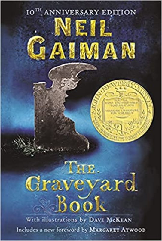 Book cover for "The Graveyard Book"