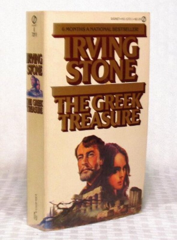 Book cover for "The Greek Treasure" by Irving Stone