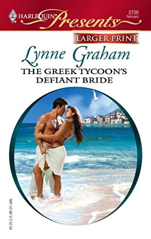 Book cover for "The Greek Tycoon's Defiant Bride" by Lynne Graham
