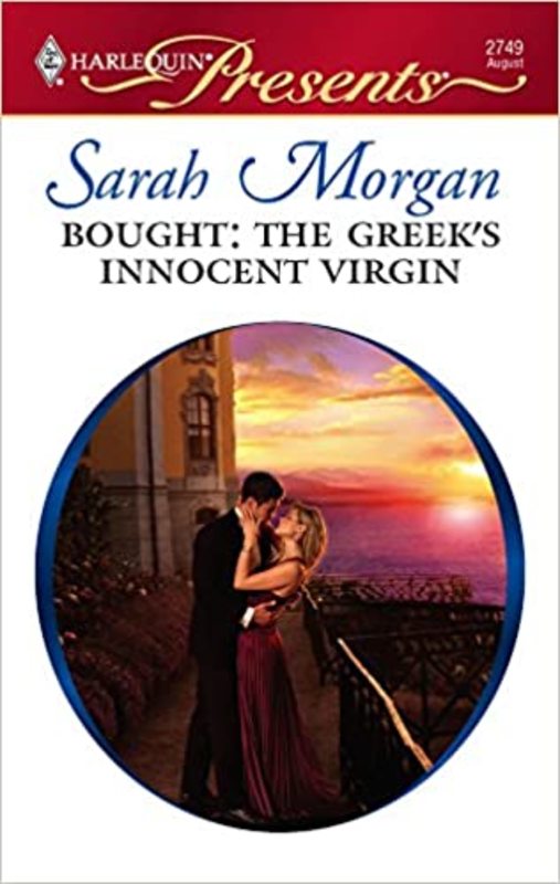 Book cover for "The Greek's Innocent Virgin" by Sarah Morgan