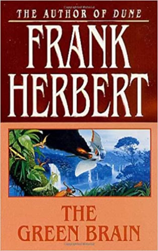 Book cover for "The Green Brain" by Frank Herbert