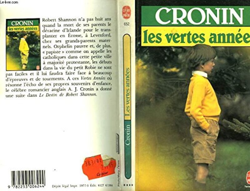 Book cover for "The Green Years" by AJ Cronin