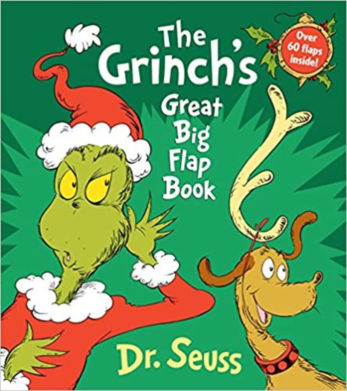 Book cover for "The Grinch's Great Big Flap Book" by Dr. Seuss
