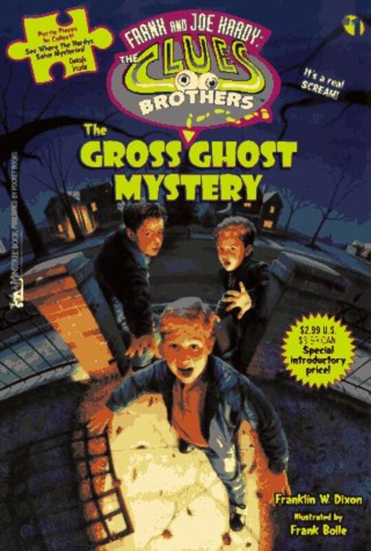 Book cover for "The Gross Ghost Mystery" by Franklin W Dixon