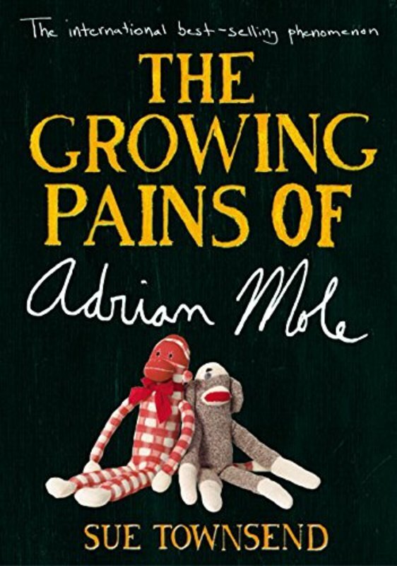 Book cover for "The Growing Pains of Adrian Mole" by Sue Townsend