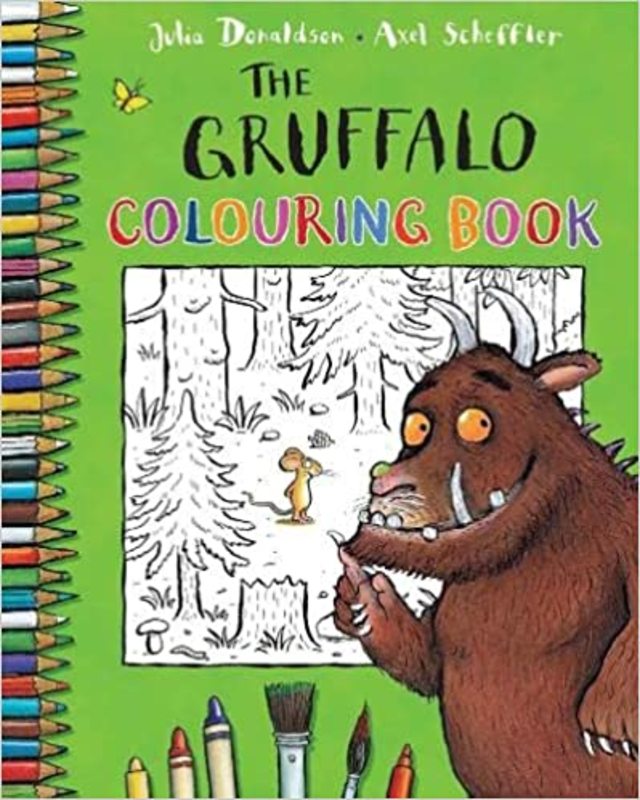 Book cover for "The Gruffalo Colouring Book" by Julia Donaldson