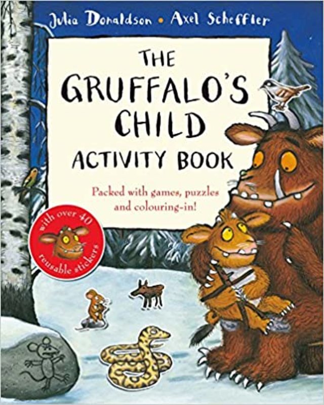 Book cover for "The Gruffalo's Child Activity Book" by Julia Donaldson