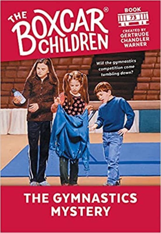Book cover for "The Gymnastics Mystery" by Gertrude Chandler Warner
