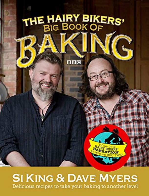 Book cover for "The Hairy Bikers' Big Book of Baking" by Dave Myers