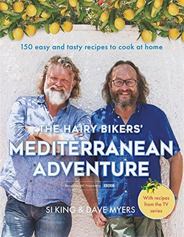 Book cover for "The Hairy Bikers' Mediterranean Adventure" by Dave Myers