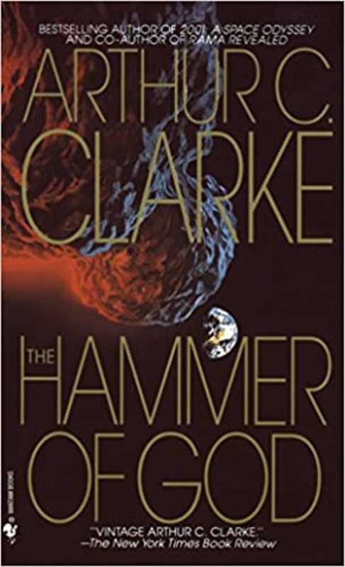 Book cover for "The Hammer of God" by Arthur C. Clarke
