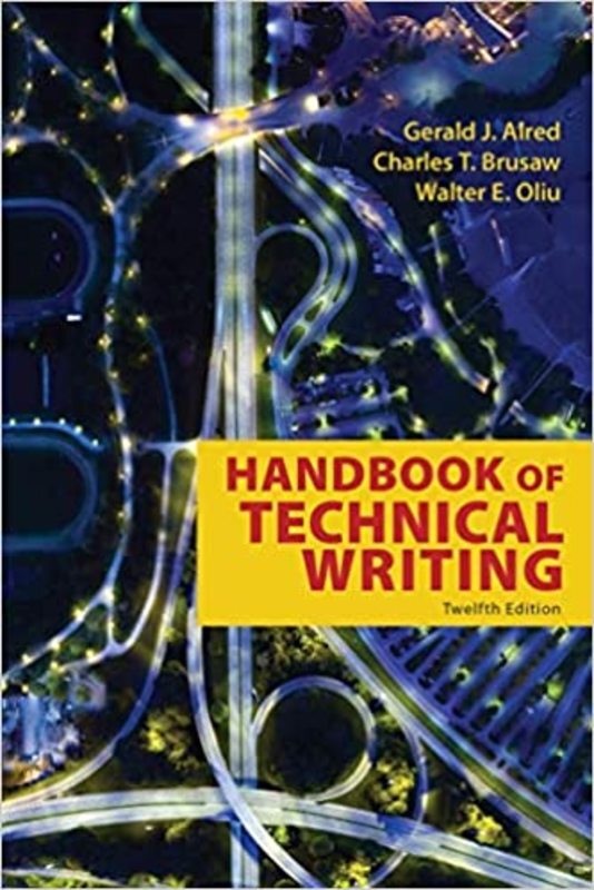 Book cover for "The Handbook of Technical Writing" by Gerald J. Alred