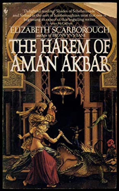 Book cover for "The Harem of Aman Akbar" by Elizabeth Ann Scarborough