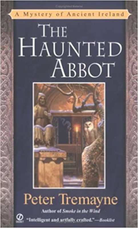 Book cover for "The Haunted Abbot" by Peter Tremayne