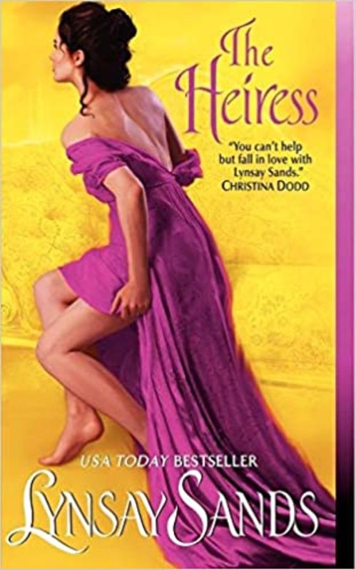 Book cover for "The Heiress" by Lynsay Sands