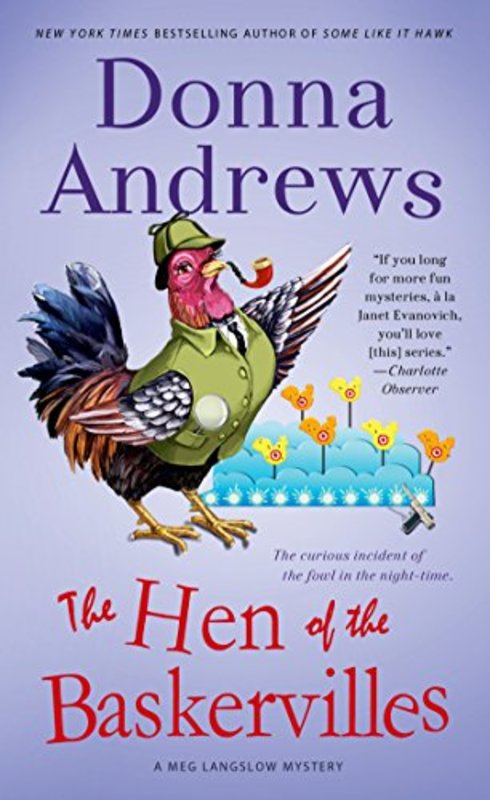 Book cover for "The Hen of the Baskervilles" by Donna Andrews