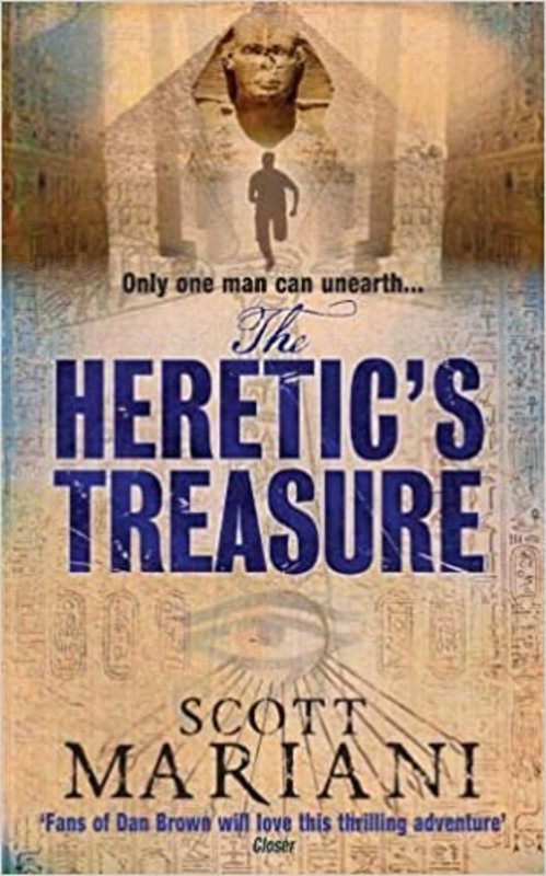 Book cover for "The Heretic's Treasure" by Scott Mariani