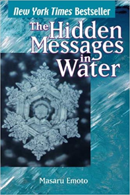 Book cover for "The Hidden Messages in Water" by Masaru Emoto