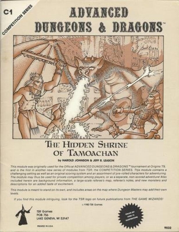 Book cover for "The Hidden Shrine of Tamoachan" by Gary Gygax