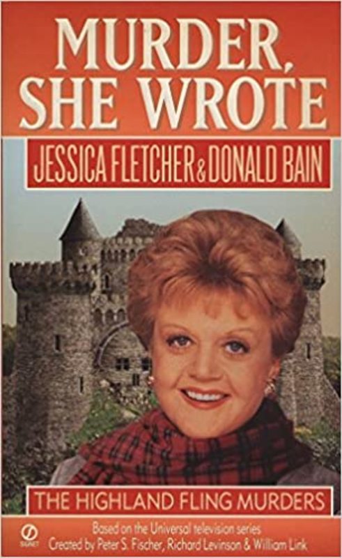 Book cover for "The Highland Fling Murders" by Jessica Fletcher
