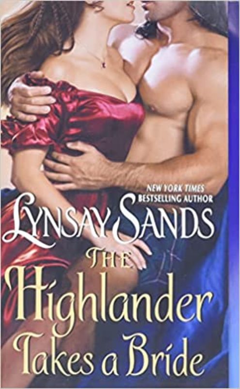 Book cover for "The Highlander Takes a Bride" by Lynsay Sands