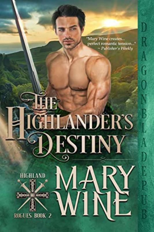 Book cover for "The Highlander's Destiny" by Mary Wine