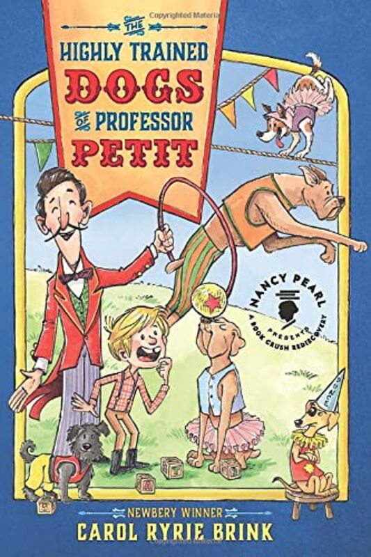 Book cover for "The Highly Trained Dogs of Professor Petit" by Carol Ryrie Brink