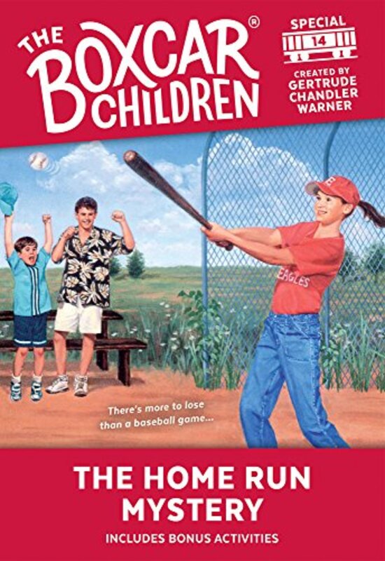 Book cover for "The Home Run Mystery" by Gertrude Chandler Warner