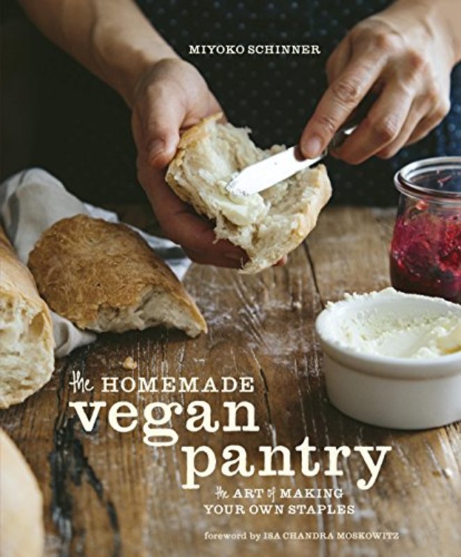 Book cover for "The Homemade Vegan Pantry" by Miyoko Schinner