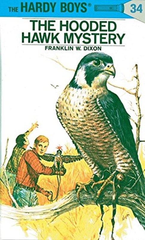 Book cover for "The Hooded Hawk Mystery" by Franklin W Dixon