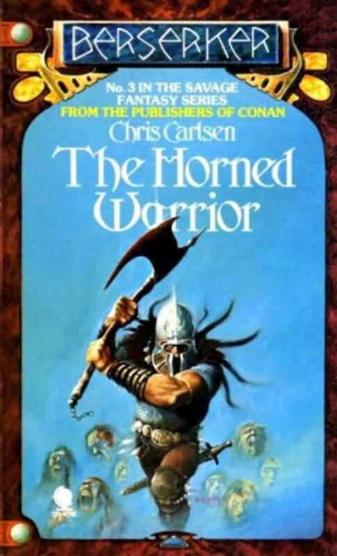 Book cover for "The Horned Warrior" by Robert Holdstock